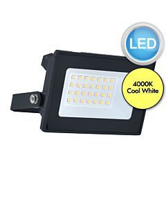 Lutec - Halo - 7801702012 - Black Clear Glass IP65 Outdoor Floodlight