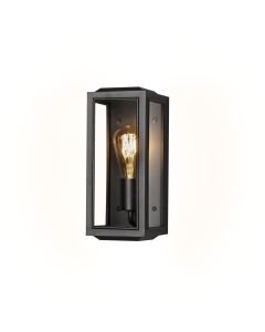 Konstsmide - Carpi - 7348-750 - Black IP44 Outdoor Half Lantern Wall Light