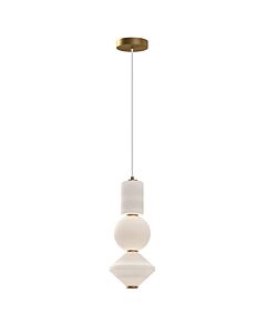 Elstead Lighting - Bijou - ALM-BIJOU-P3-GD - LED Aged Gold Opal Glass Ceiling Pendant Light