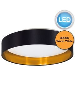 Eglo Lighting - Maserlo 2 - 99539 - LED White Black Flush Ceiling Light