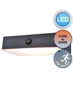 Lutec Connect - Fadi - 6939501330 - LED Black Clear 2 Light IP54 Solar Outdoor Sensor Wall Light