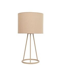 Tripod - Natural Tripod Table Lamp with Ring Detail and Matching Fabric Shade