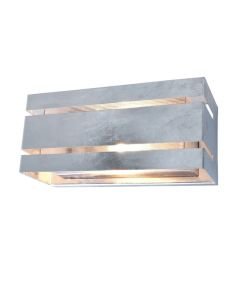 Lutec - Vidar - 5011602461 - Galvanized Zinc Clear IP54 Outdoor Wall Washer Light