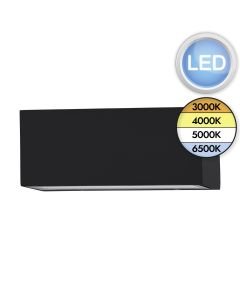 Eglo Lighting - Spongano - 900885 - LED Black Clear Glass 2 Light IP65 Outdoor Wall Washer Light
