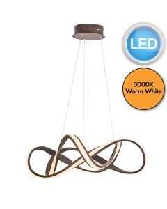 Endon Lighting - Synergy - 90322 - LED Coffee White Ceiling Pendant Light