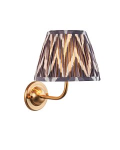 Endon Lighting - Dome Arc & Zigzag 20cm - 115953 - Aged Brass Grey Wall Light