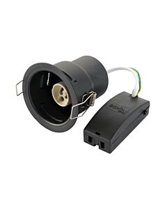 Saxby Lighting - Saxby ShieldONE 65 - 109805 - Black IP65 Bathroom Recessed Fire Rated Ceiling Downlight
