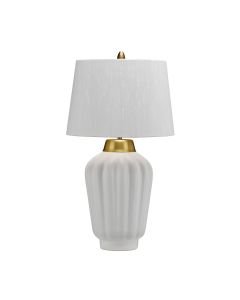 Quintiesse - QN-BEXLEY-TL-WBB - Bexley 1 Light Table Lamp - White & Brushed Brass