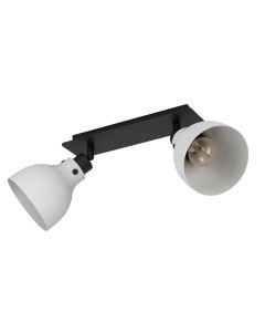Eglo Lighting - Matlock - 43828 - Grey Black Wood 2 Light Ceiling Spotlight