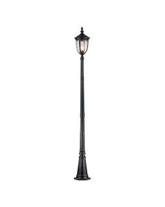 Elstead Lighting - Cleveland - CL5-M - Weathered Bronze Clear Seeded Glass IP44 Outdoor Lamp Post