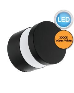 Eglo Lighting - Melzo - 97303 - LED Black Clear IP44 Outdoor Wall Washer Light
