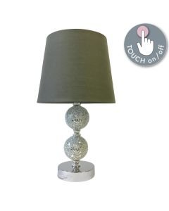 Mosaic Touch Lamp with Grey Shade