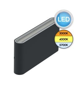 Elstead Lighting - Jens - JENS-M-C3 - LED Black Clear IP65 Outdoor Wall Washer Light