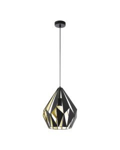 Eglo Lighting - Carlton 1 - 49931 - Black Gold Ceiling Pendant Light