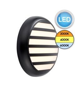 Saxby Lighting - Hero - 95550 & 95539 - LED Black Opal IP65 Grill Bezel Outdoor Bulkhead Light