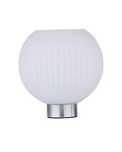 Betchley - Battery Operated Chrome Lamp with White Glass