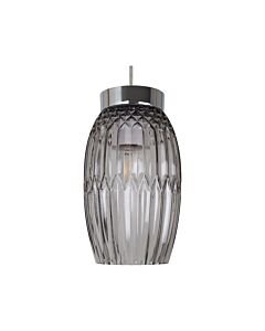 Facet - Chrome with Smoke Faceted Glass Pendant Shade