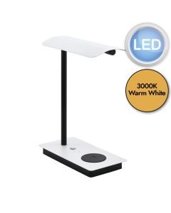 Eglo Lighting - Arenaza - 99828 - LED White Black Touch Task Table Lamp