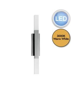Eglo Lighting - Alcudia - 900618 - LED Chrome White 2 Light IP44 Bathroom Strip Wall Light