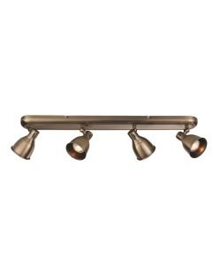 Endon Lighting - Westbury - 76280 - Antique Brass 4 Light Ceiling Spotlight