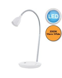 Eglo Lighting - Durengo - 93078 - LED White Chrome Task Table Lamp