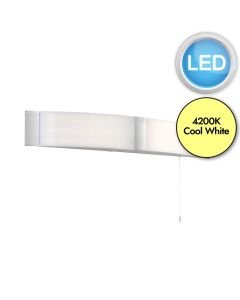 Endon Lighting - Onan - 68930 - LED Opal Chrome 2 Light IP44 Pull Cord Bathroom Shaver Wall Light