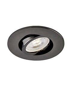 Saxby Lighting - Saxby ShieldONE 75 - 109806 & 113313 - Black Nickel Tilt Recessed Fire Rated Ceiling Downlight