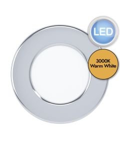 Eglo Lighting - Fueva 5 - 99204 - LED Chrome White IP44 Bathroom Recessed Ceiling Downlight
