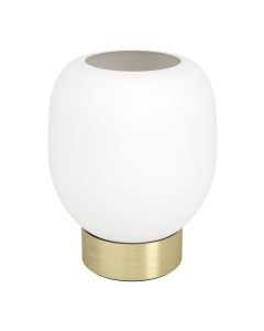 Eglo Lighting - Manzanares - 900307 - Brushed Brass Gold White Glass Table Lamp