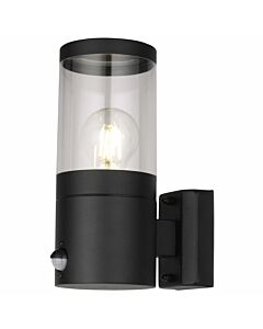 Storm - Black IP44 Outdoor Motion Sensor Wall Light