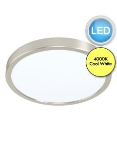 Eglo Lighting - Fueva 5 - 99232 - LED Satin Nickel White Flush Ceiling Light