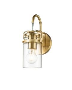 Kichler Lighting - Brinley - KL-BRINLEY1-BB - Brushed Brass Clear Glass Wall Light