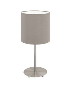 Eglo Lighting - Pasteri - 31595 - Satin Nickel Taupe Table Lamp With Shade