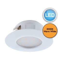 Eglo Lighting - Pineda - 95817 - LED White IP44 Bathroom Recessed Ceiling Downlight