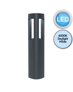 Saxby Lighting - Tribeca - El-40075 - LED Grey Frosted IP54 Short Outdoor Post Light