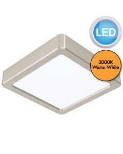 Eglo Lighting - Fueva 5 - 99239 - LED Satin Nickel White Flush Ceiling Light