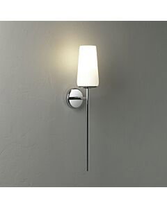 Astro Lighting - Beauville - 5033005 & 1388001 - Chrome White Glass IP44 Bathroom Wall Light
