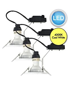 Nordlux - Set of 3 Canis 3-Kit 4000K - 49370101 - LED White Recessed Ceiling Downlights