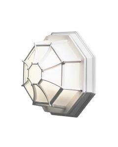 Konstsmide - Budget - 7091-250 - White Outdoor Half Lantern Wall Light