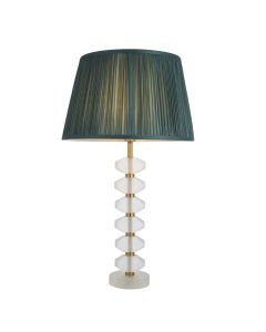 Endon Lighting - Annabelle - 98346 - Frosted Crystal Glass Fir Table Lamp With Shade