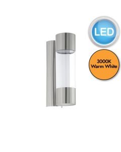 Eglo Lighting - Robledo - 96013 - LED Stainless Steel Clear 2 Light IP44 Outdoor Wall Light