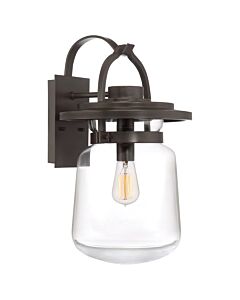 Quintiesse - Lasalle - QN-LASALLE-L-WT - Western Bronze Clear Glass IP44 Outdoor Wall Light