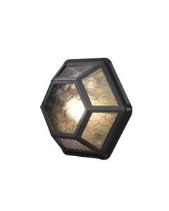 Konstsmide - Castor - 533-750 - Black Outdoor Half Lantern Wall Light