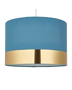 Amara - Teal 30cm Easy Fit Pendant Shade with Gold Band