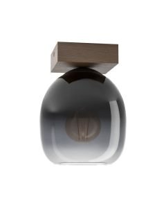 Eglo Lighting - Filago - 900825 - Wood Grey Glass Flush Ceiling Light