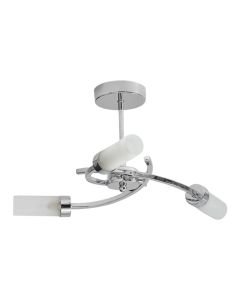 Spiral - 3 Light Ceiling Fitting with Frosted Glass Shades