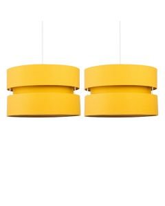 Pair of Ochre Layered Easy Fit Light Shades