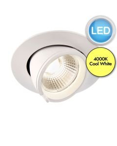 Saxby Lighting - Axial - 78538 - LED White Clear Glass 15w 4000k 102mm Dia Recessed Ceiling Downlight