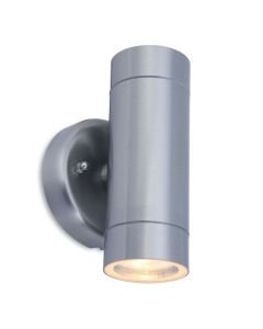 Lutec - Rado - 5510801001 - Stainless Steel Clear Glass 2 Light IP44 Outdoor Wall Washer Light