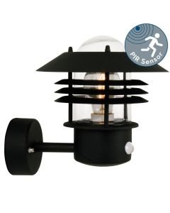 Nordlux - Vejers - 25101003 - Black Clear Glass IP54 Outdoor Sensor Wall Light